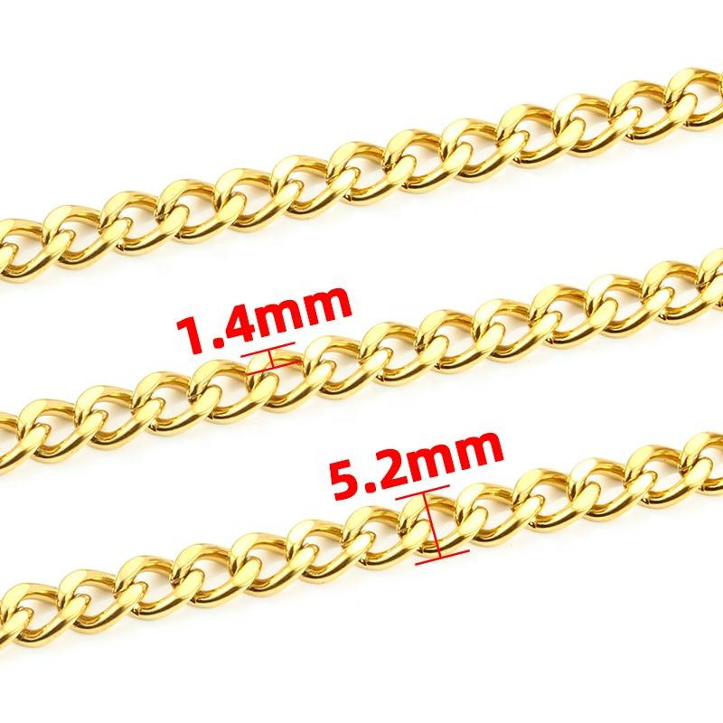 JIAYE 18K Gold Plated Stainless Steel Chain Necklace - Customizable Luxury Jewelry for Sensitive Skin