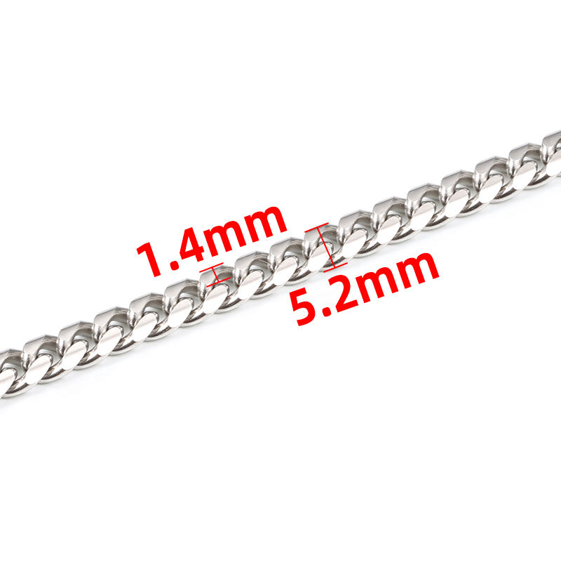 JIAYE Trend Stainless Steel Chain in 2 Sizes - Hypoallergenic, Customizable Jewelry & Apparel Accents