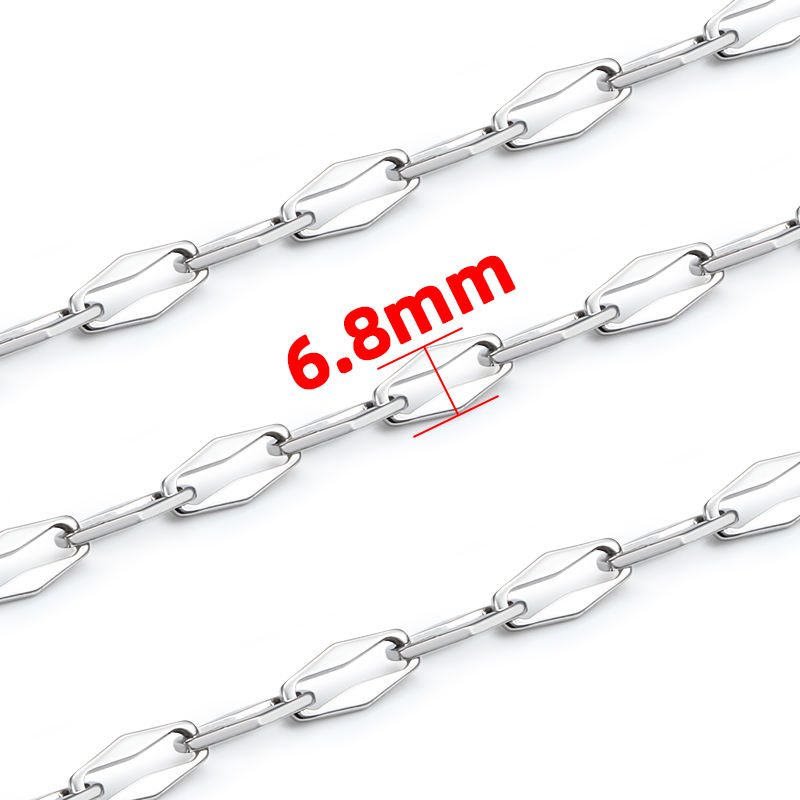JIAYE Stainless Steel Trapezoid Chain: Hypoallergenic, Durable & Custom Jewelry Supplies for Clothing & Bags