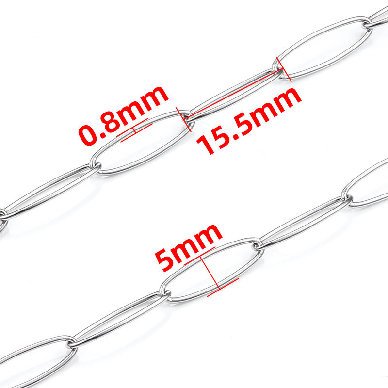 JIAYE Stainless Steel Oval Chain: Hypoallergenic, Durable & Custom Jewelry Supplies