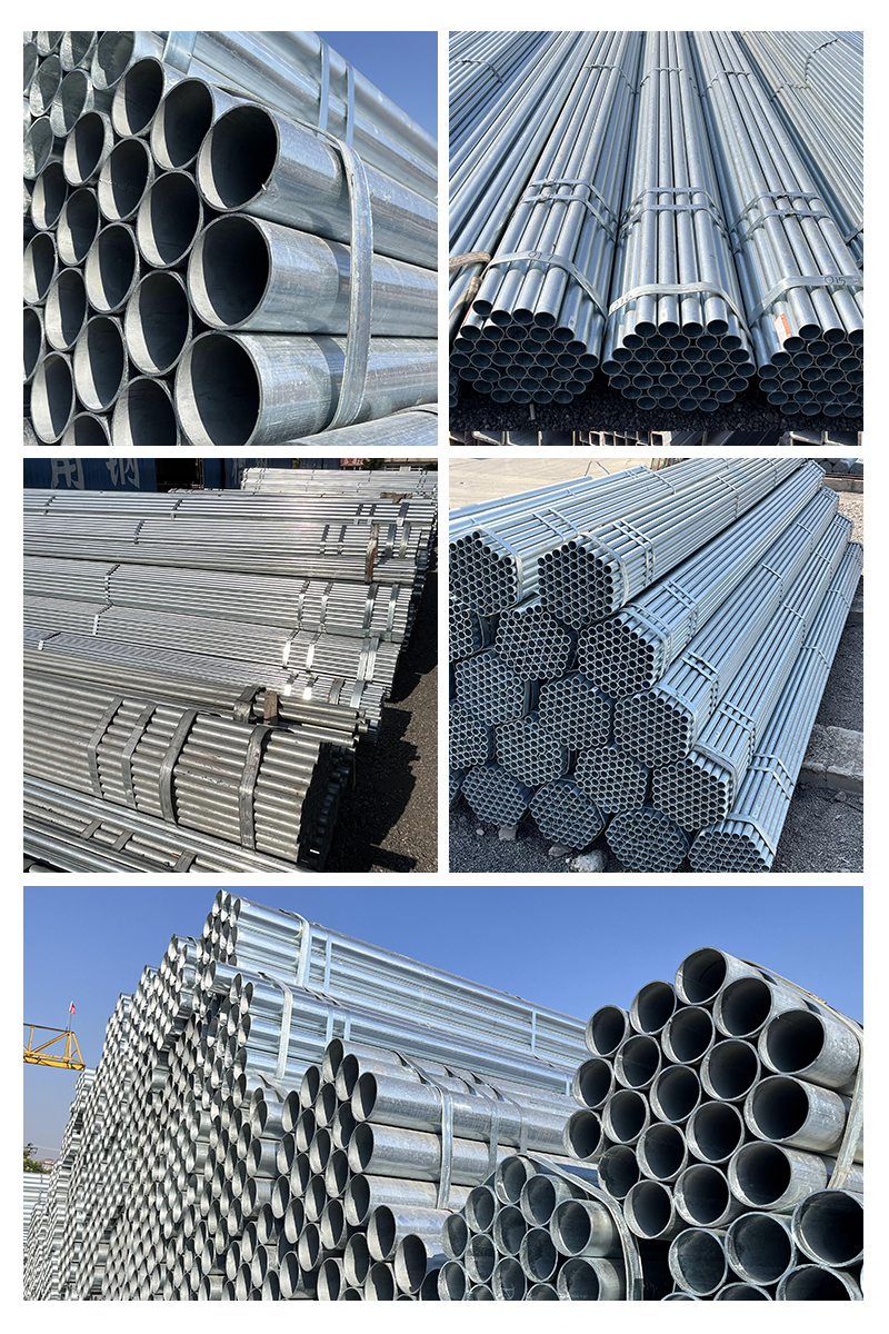 Galvanized round pipe/Galvanized round tubing is an anti-corrosion pipe made of carbon steel round pipe (substrate, carbon content ≤ 0.25%, such as Q235, Q355) as the base material, and made by galvanizing process (attaching zinc layer on the surface).