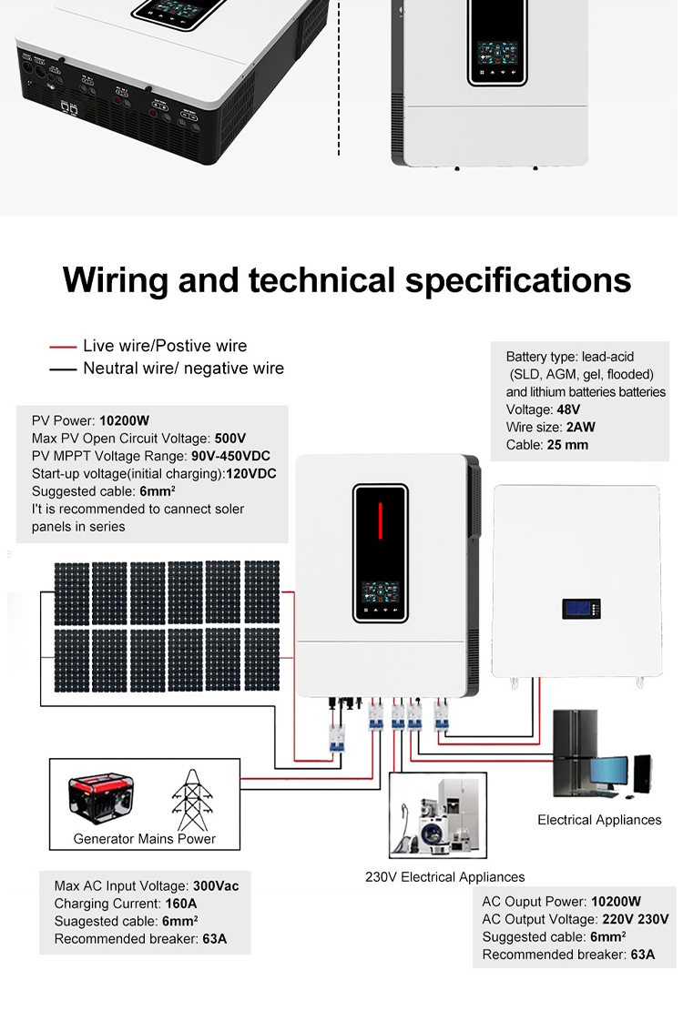 8200W solar inverter  Dual Output
