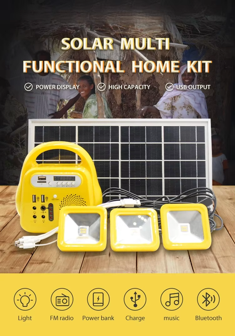 Lighting Kits E04 With12W Solar Panel