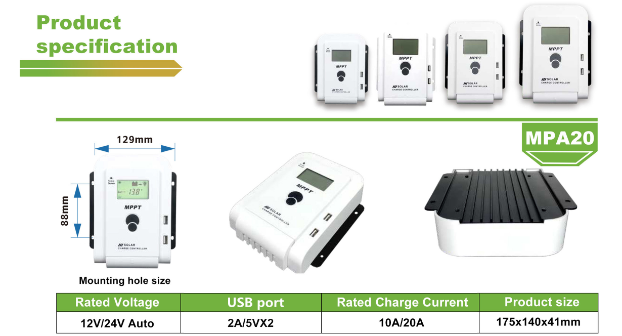 MPA40A MPPT Solar controller