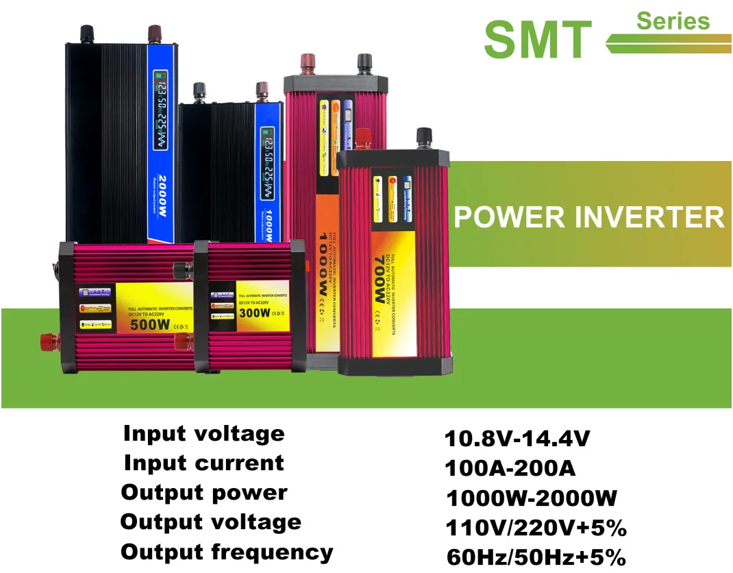 Car Power Inverter Converter 300W/500W/700W/1000W/2000W Pure sine