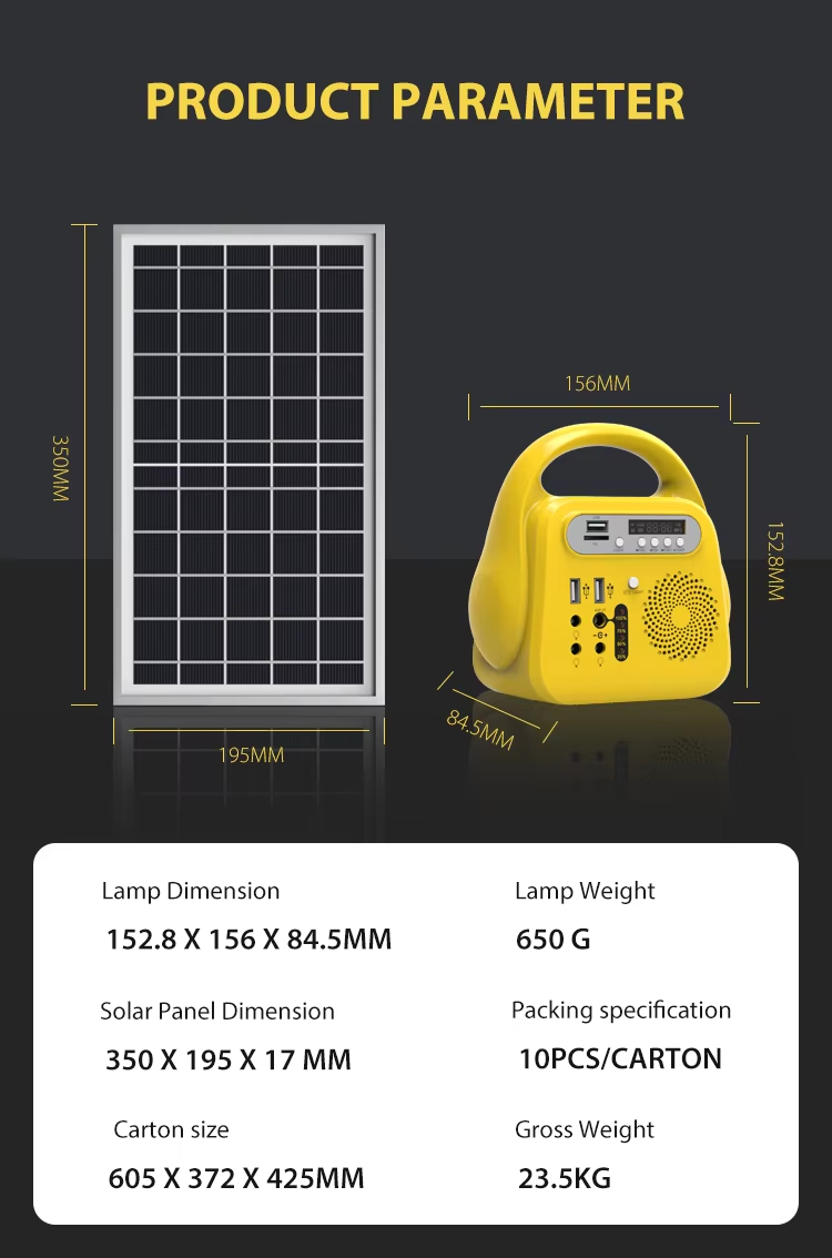 Lighting Kits E04 With12W Solar Panel