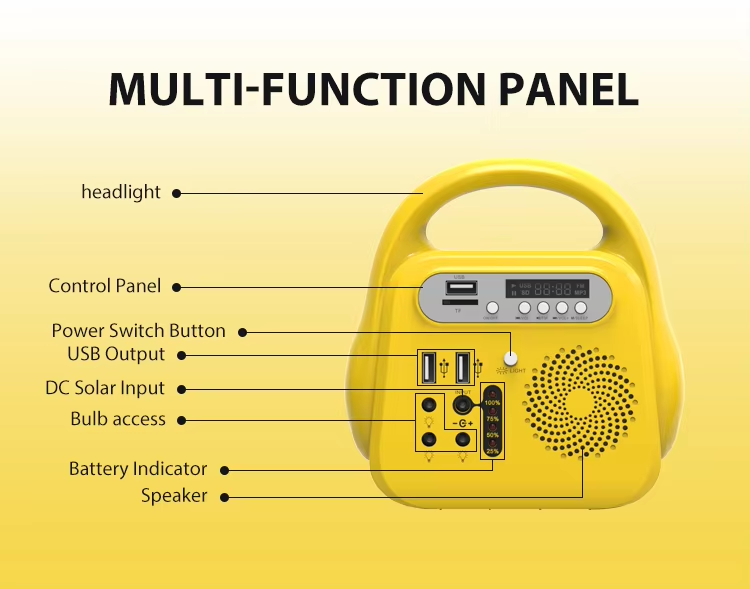 Lighting Kits E04 With12W Solar Panel