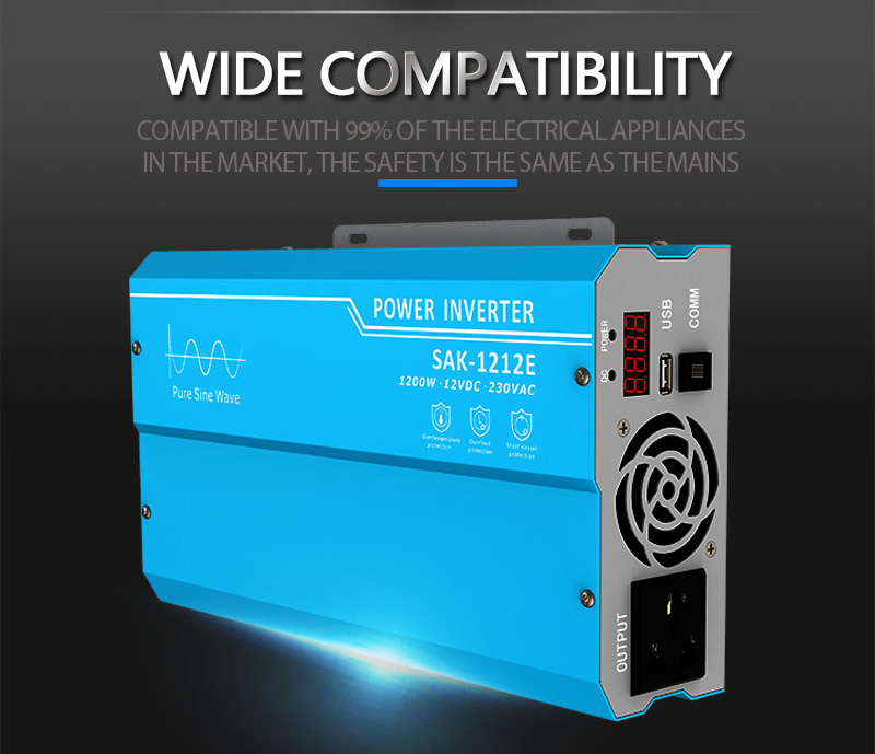 Car Powerinverter Converter 300W/600W/1200W/2000W Pure sine