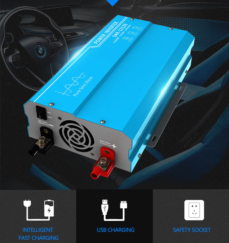 Car Powerinverter Converter 300W/600W/1200W/2000W Pure sine