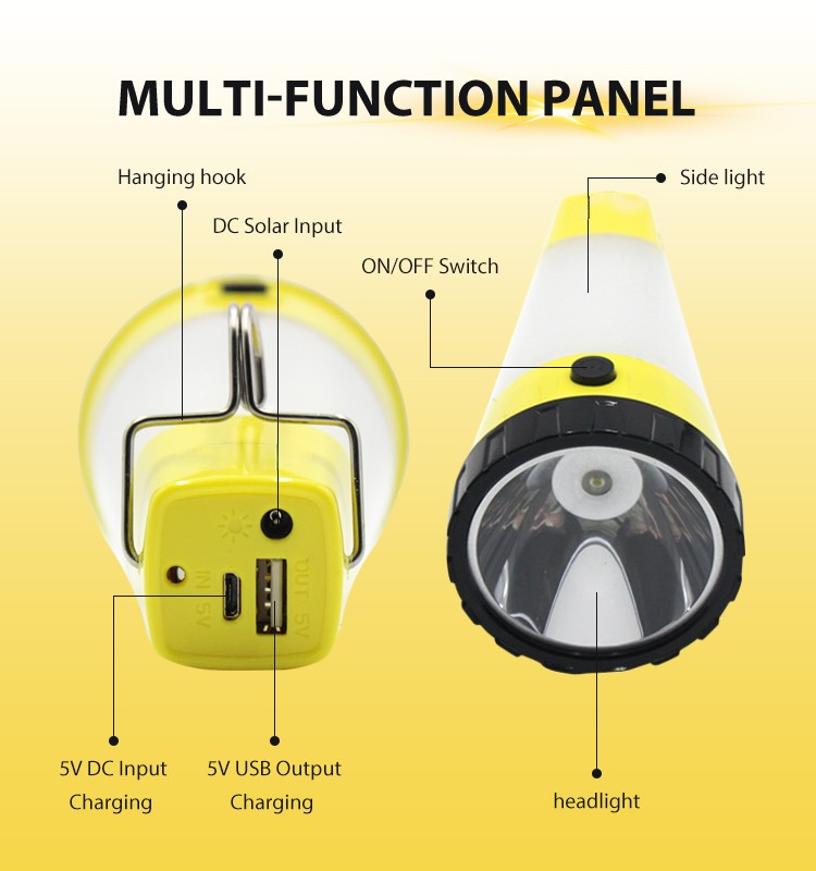 2.3W Portable Solar Emergency LED Light Kits