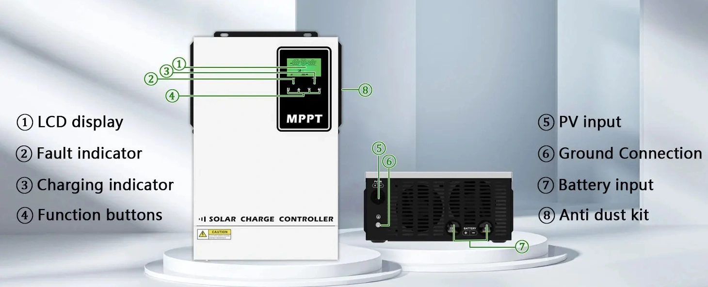 140A MPPT Solar Charger Controller DC24V/48V