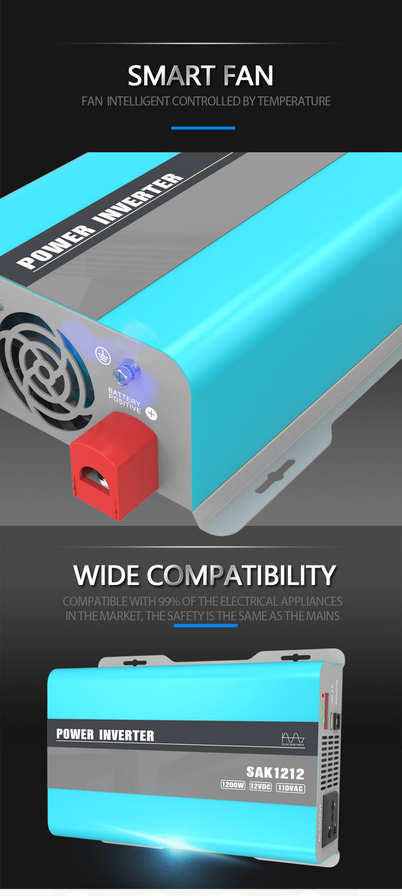 Car Power inverter Converter 2000W DC24V