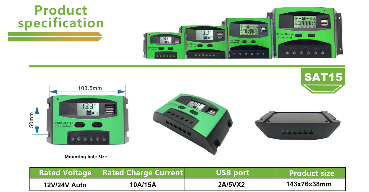 SAT50A PWM Solar controller