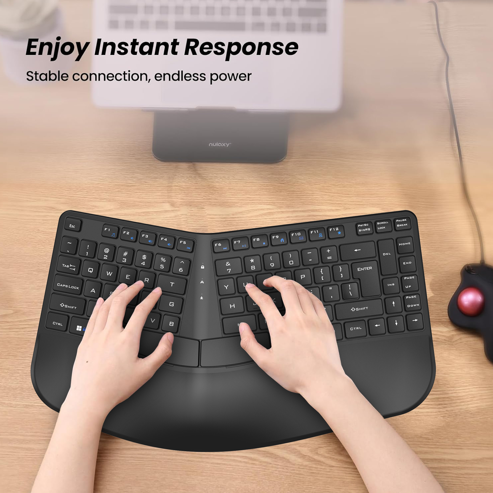 Ergonomic, Multimedia Keyboard