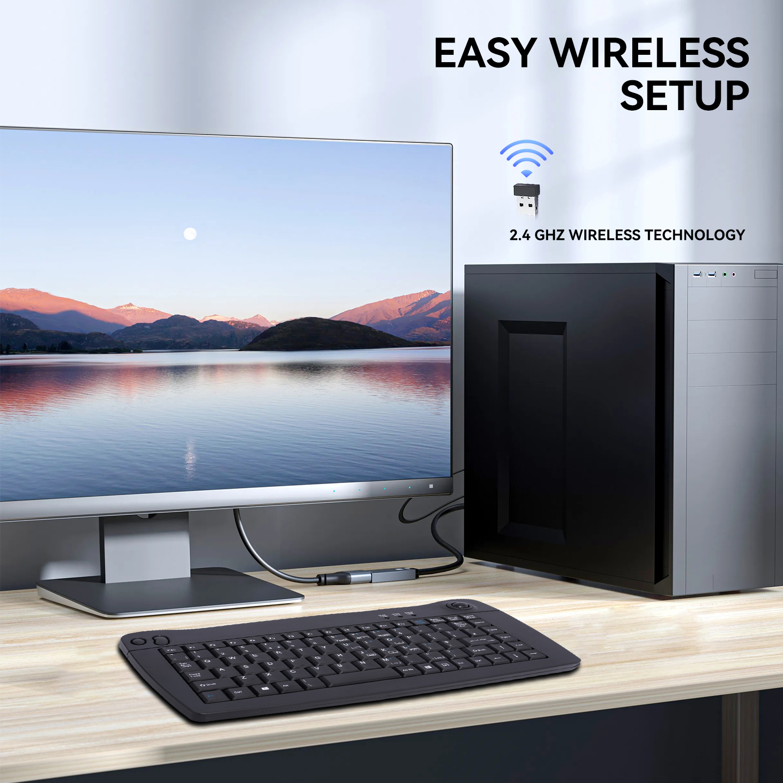 wireless, mini size keyboard
