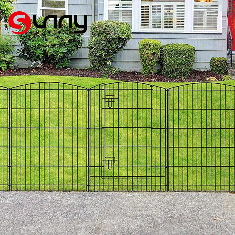 black chain link fence