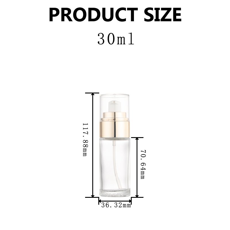 glass lotion bottle
