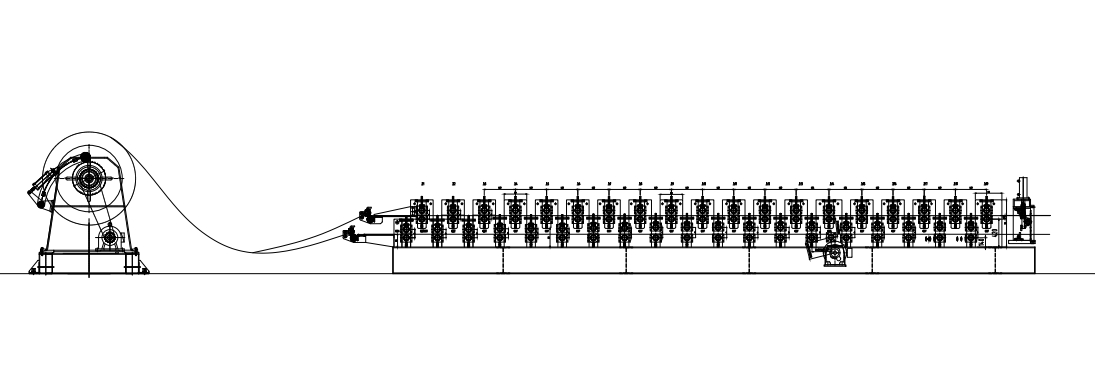 Double layer roofing sheet roll forming machine