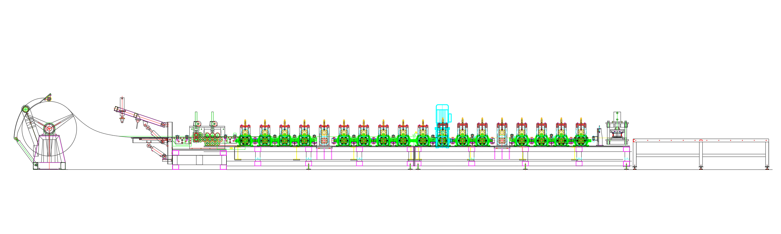 Heavy duty roll forming machine