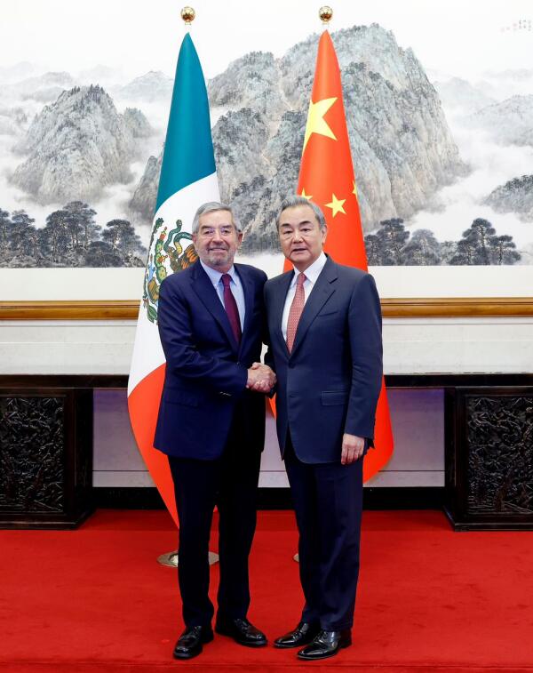 The meeting between Foreign Minister Juan Ramon de la Fuente and Chinese Foreign Minister Wang Yi