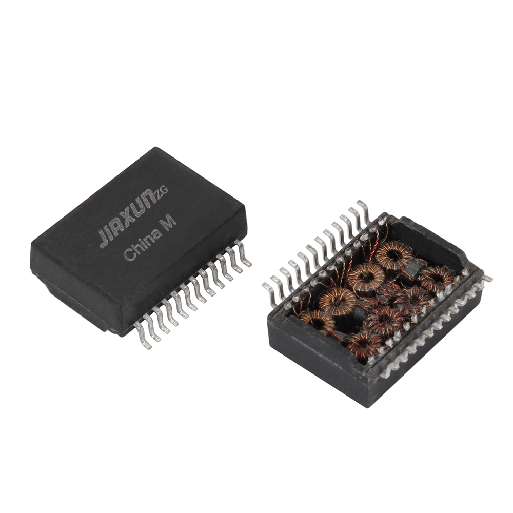 Huge Stocks 1000 Base-T 24 Pin Single Port SMD PoE+ Lan Magnetic Transformer H6062NL
