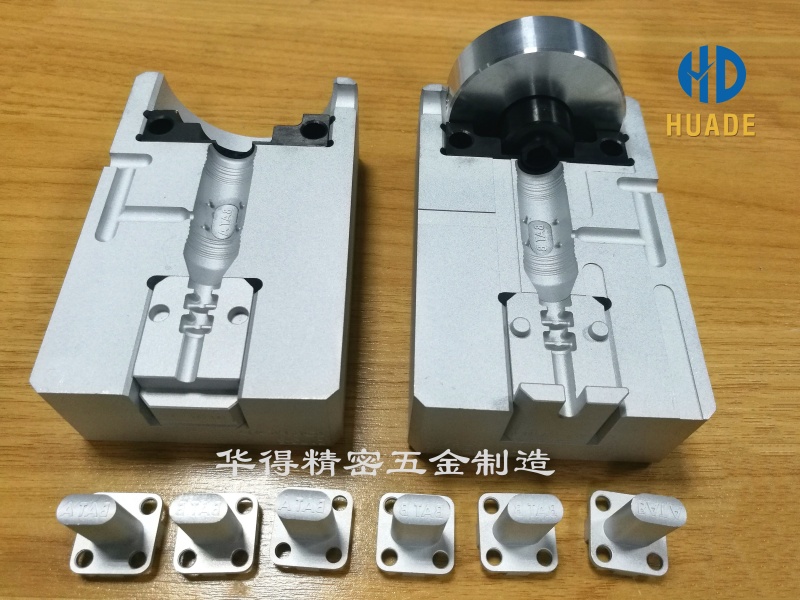 CNC machining aluminum prototype injection molding core with conformal cooling channels