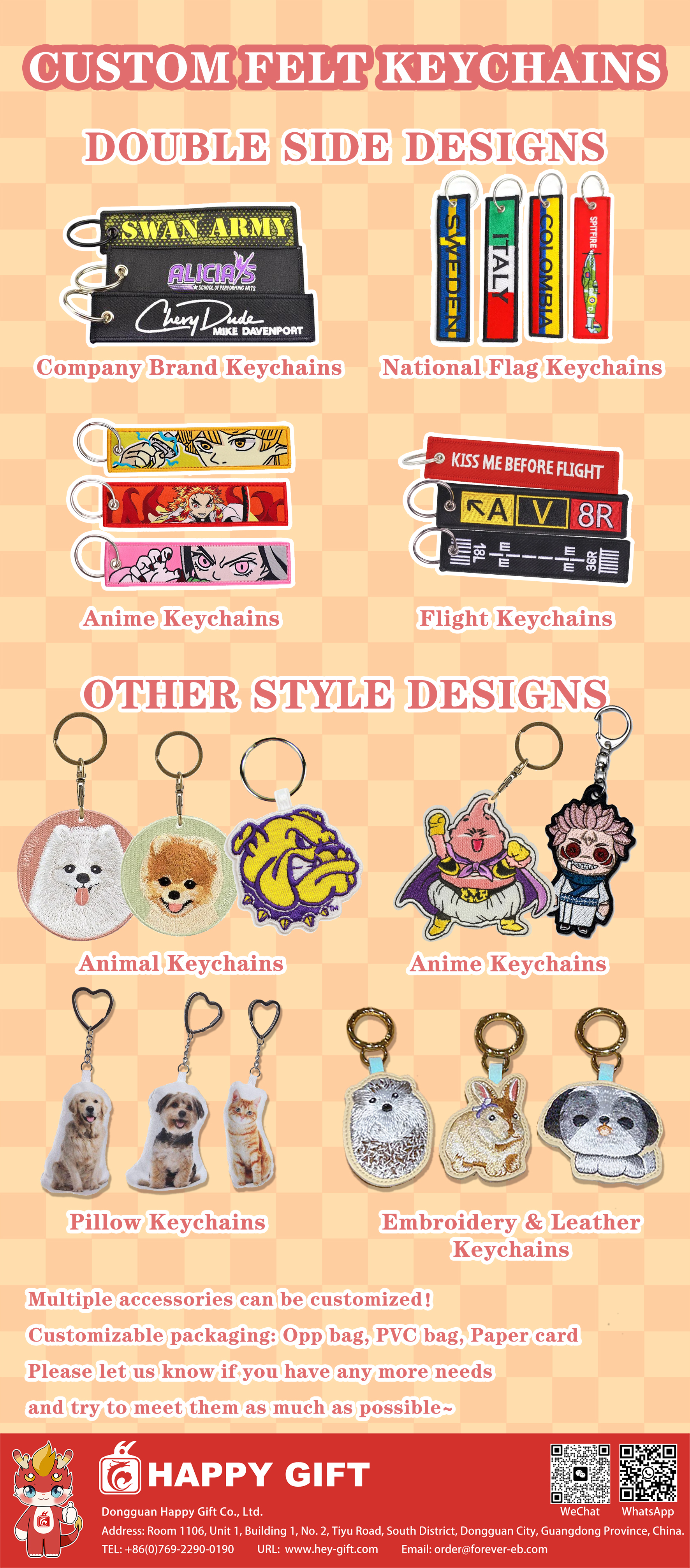 fabric keychain custom