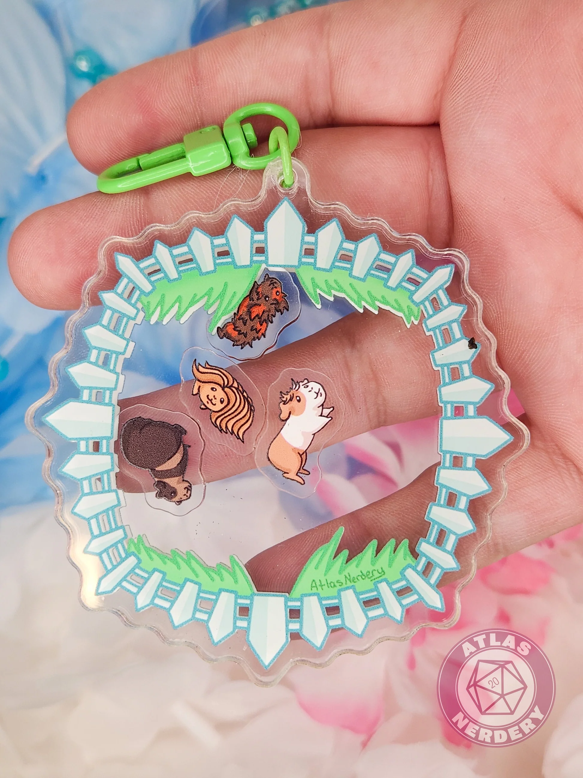 shaker acrylic charm