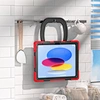 Soft Silicone Handle Ring Case for iPad Mini 7 Shockproof Cute Tablet Cover with Shoulder Belt Rotatable Foldable Stand