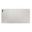 White Dual-Layer Leather Desk Mat with Non-Slip Felt Base Hidden File Slot & Magnetic Holder Office Desk Organizer