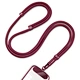 Phone Lanyard Crossbody Adjustable Length Neck Strap Stainless Steel Spacer Outdoor Anti-Lost Polyester Long Strap Keychain