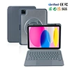 Rotating Ring Kickstand TPU Keyboard Case for iPad Pro 13 Inch Air 11 Pencil Holder Shockproof Protective Cover Multi-Angle