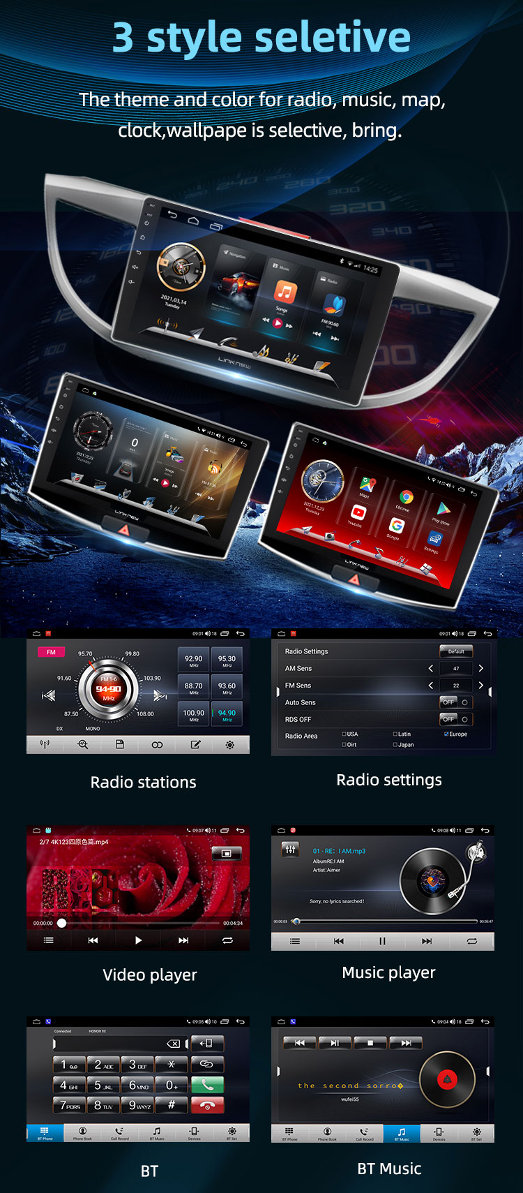 Car navigation android car dvd player