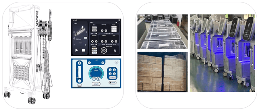 Custom product images for Oxygen Facial Machine