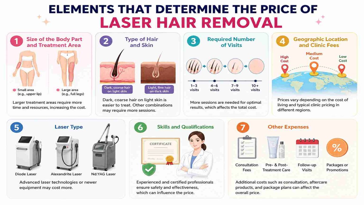 Elements that Determine the Price of Laser Hair Removal