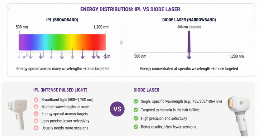 What Is the Core Difference Between Diode Laser and IPL