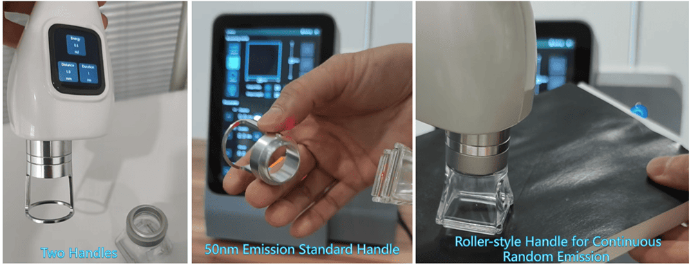 Product usage demonstration image of the 1550nm and 1927nm dual-wavelength fractional laser.