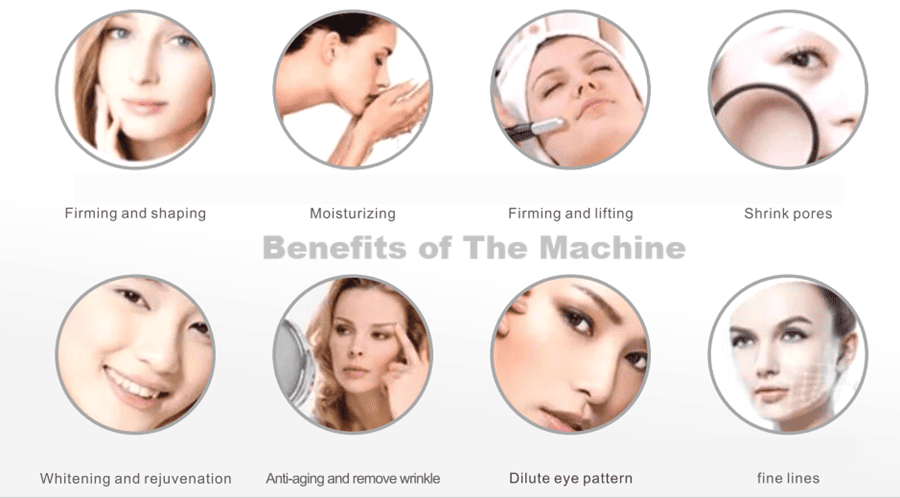 Demonstration of the results achieved using the Hydro Facial Machine.
