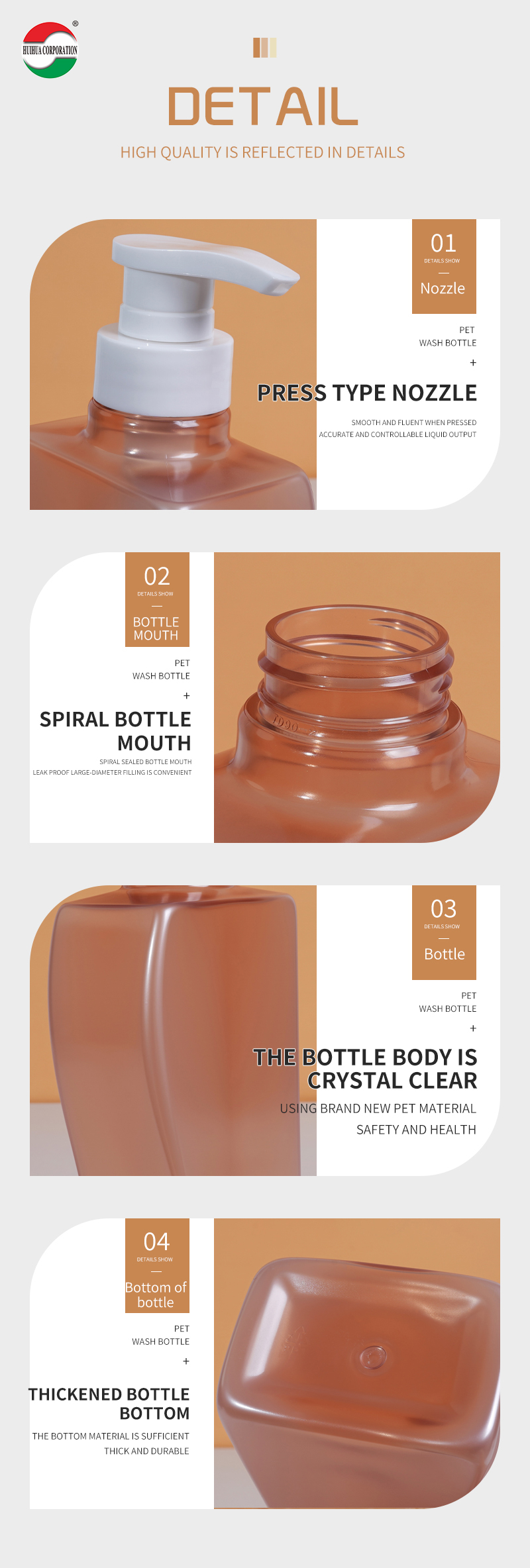 Plastic Cosmetic Bottle for Shampoo
