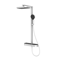 Multi Function Shower Set with Themrostatic Push Button Shelf