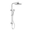 chrome twin shower set
