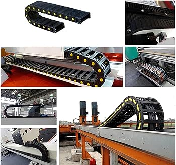 The nylon cable carrier for Ender 3 provides durable protection and organized routing for printer wiring during operation.