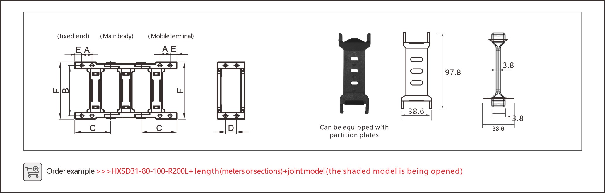 Semi-Enclosed Cable Chain balances protection and accessibility for flexible cable routing.