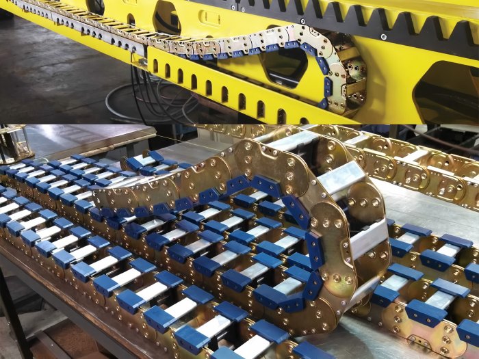 Corrosion resistant conveyor cable carrier for industrial applications