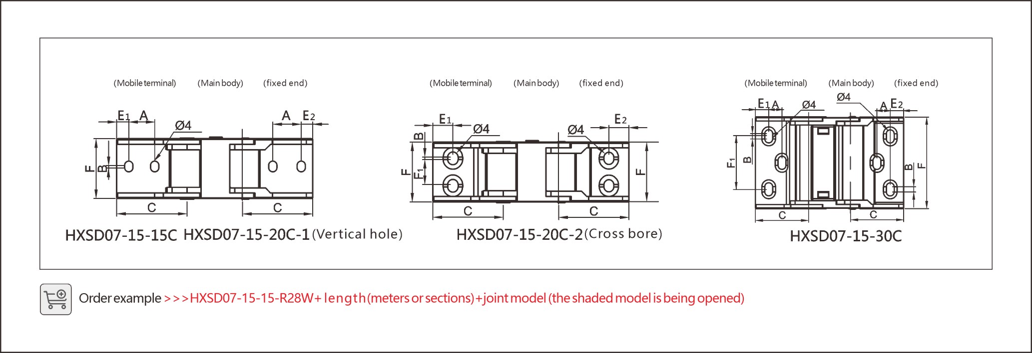 Durable tiny heat resistant cable carrier for high-temperature industrial environments.