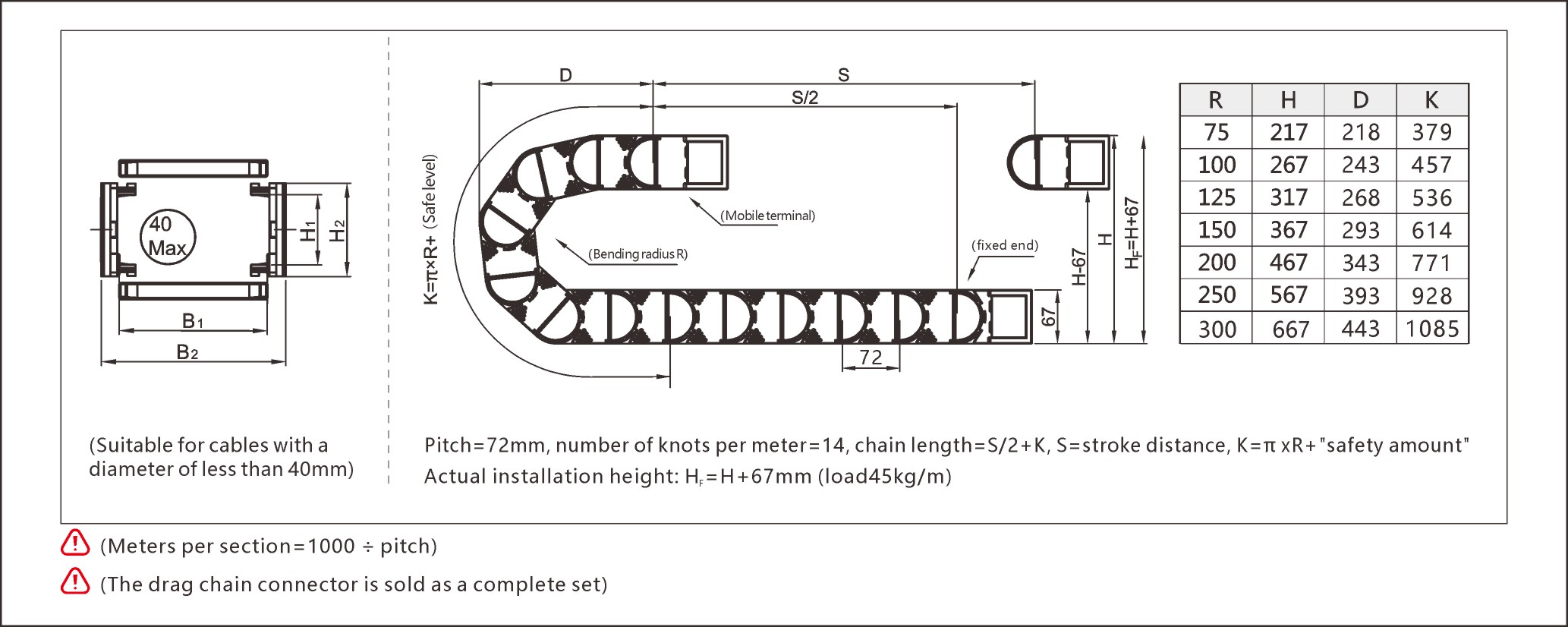 Robust heavy duty cables chains designed for demanding industrial environments.