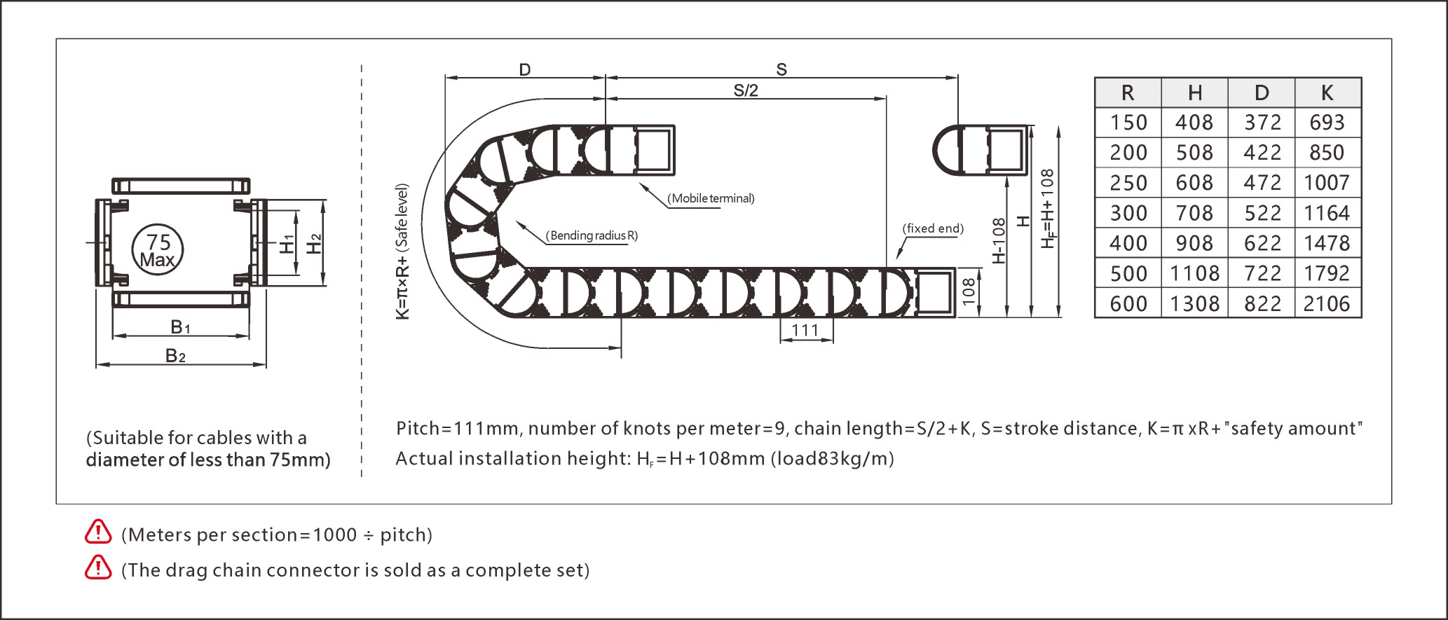 High-performance igus cable carrier ensures smooth motion and long service life.