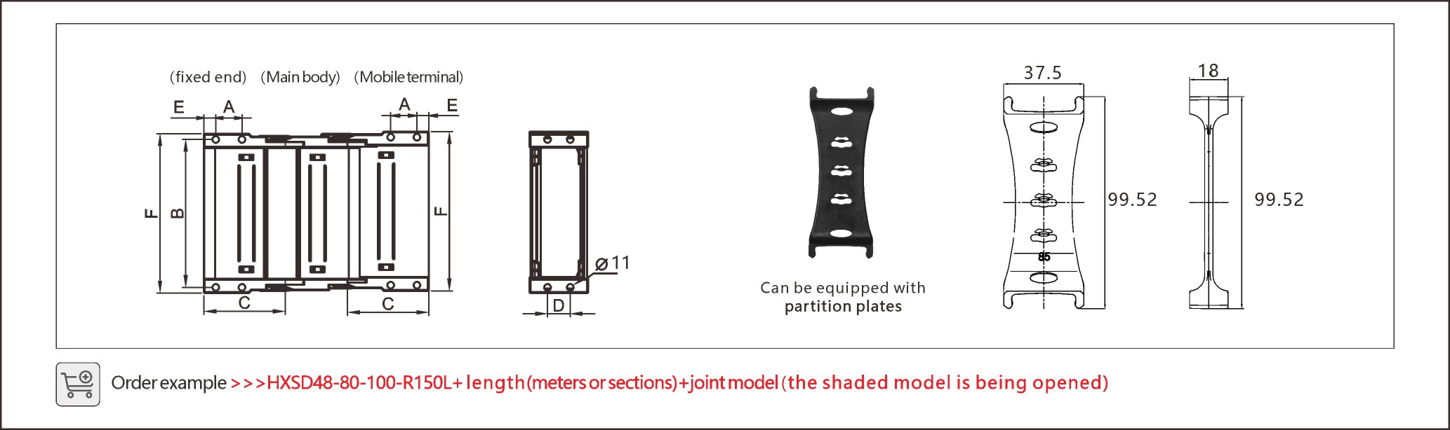 Durable heavy duty nylon cable drag chain built for reliable cable protection in harsh environments.