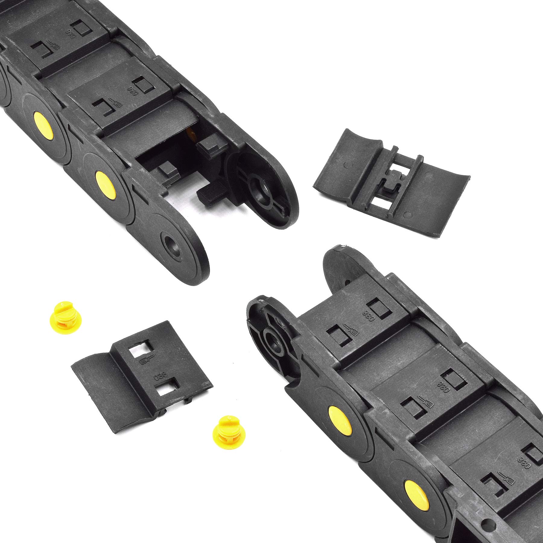 The open-source cable carrier provides flexible, community-driven designs for efficient cable management and easy adaptation in various applications.