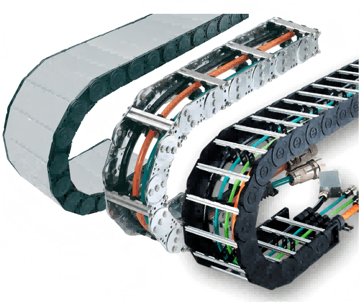 High temperature resistant conveyor drag chain ensures safe cable routing in extreme heat industrial environments.